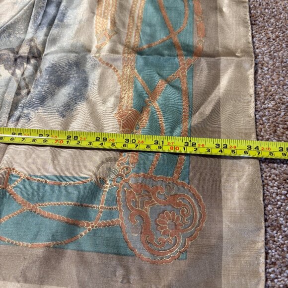 Thai Silk Scarf with Horses - Picture 4 of 5